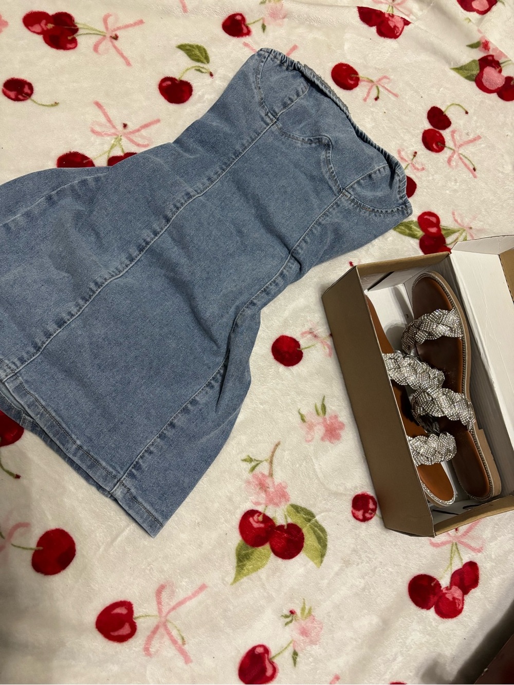 Light Blue Women's High-Waist Denim Shorts